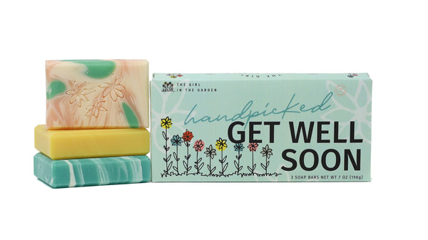 3 Bar Hand Soap Set - Get Well Soon Green