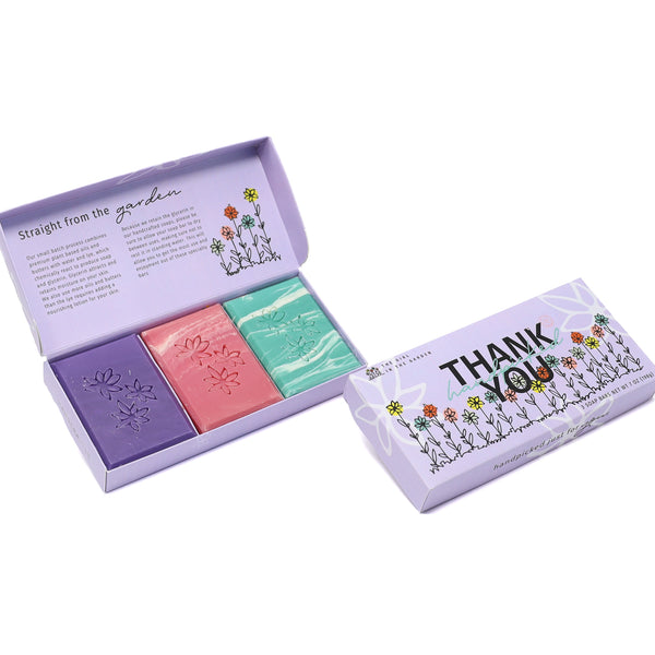 3 Bar Hand Soap Set - Thank You Purple