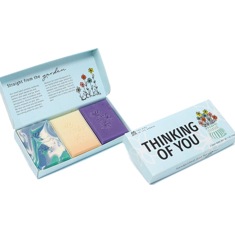3 Bar Hand Soap Set - Thinking of You - Blue